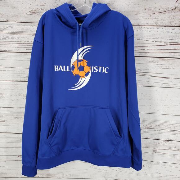 BAW Athletic Wear Men's Blue Slip On Hooded Jacket Size XL - Picture 1 of 12